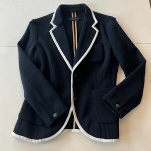 LNWOT - Rag & Bone “Bromley” navy blazer with cream piping - size LARGE